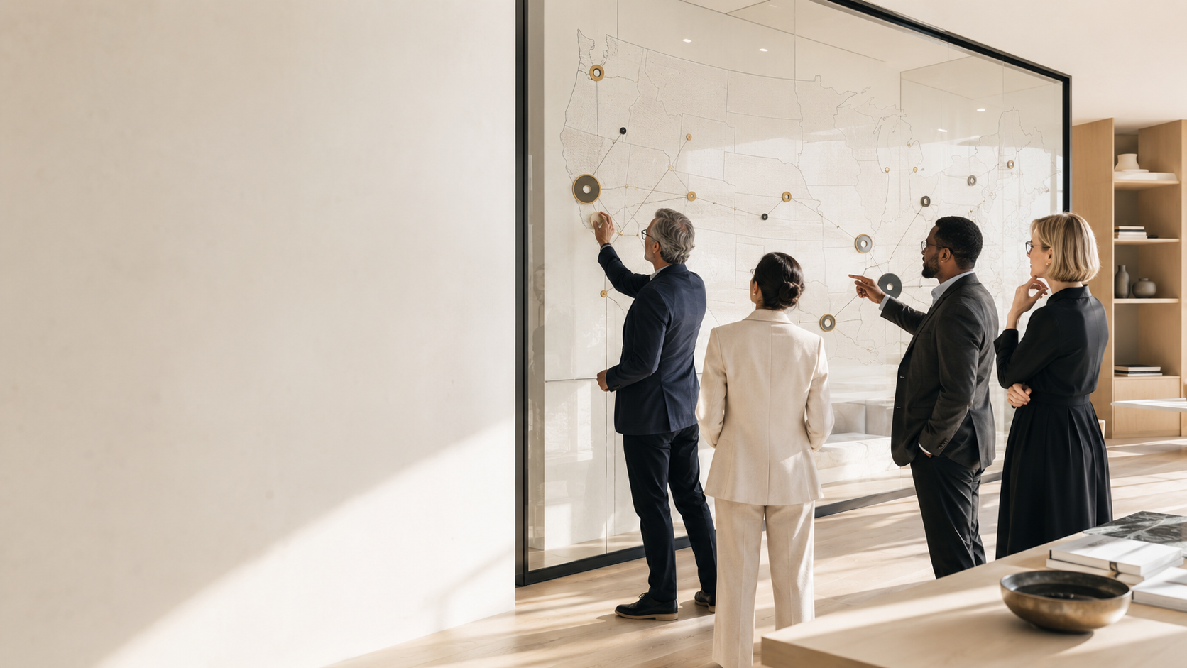 Executive team evaluating future geographic markets